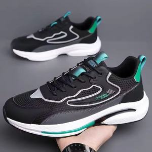 Chaussures de course légères et respirantes en mesh pour hommes, toutes occasions, semelle souple, à lacets, tendance mode pour chaussures de football et de soccer - Product Image 2