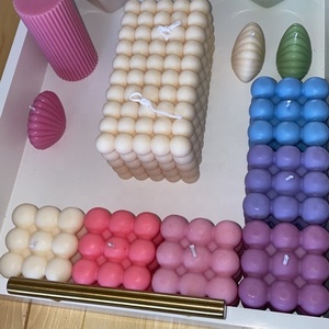 เทียนหอมอโรมาเธอราพีทรงลูกบาศก์ 3 มิติ กลิ่นหอมจากน้ำมันหอมระเหย ทำจากขี้ผึ้งถั่วเหลือง ของตกแต่งบ้านปี 2023 - Product Image 2