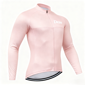 Maillot de compétition de qualité tournoi, rose doux, rouge vif, système de ventilation, tissu rafraîchissant, équipement d'entraînement pour équipe de <span class=keywords><strong>cyclisme</strong></span> professionnelle - Product Image 1