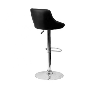 Taburete de <span class=keywords><strong>Bar</strong></span> Comercial Ajustable de Cuero Sintético Negro Clásico Moderno para <span class=keywords><strong>Bar</strong></span>, Cafetería, Apartamento, Hogar, Comedor, Centro Comercial - Product Image 6