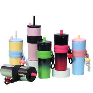 Nuova Tazza Termica Isolata Sottovuoto in Acciaio Inox 316 <span class=keywords><strong>Aurora</strong></span> Night, Grande Capacità con Cannuccia, Portatile per Acqua, <span class=keywords><strong>Caffè</strong></span> e Ghiaccio - Product Image 1