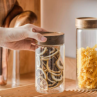 Pot à épices à vis avec couvercle en bois, style vietnamien, taille personnalisée, couvercle de stockage en bois, pot de maçon, couvercle en bois