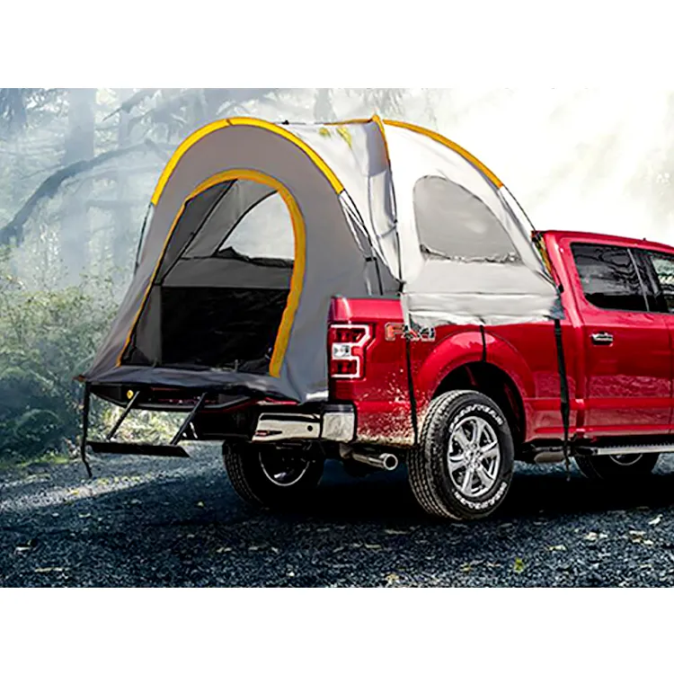 Dongsui Draagbare 210d Oxford Doek Waterdichte Vrachtwagen Luifel Auto Achterste Tent Pick-Up Truck Tent Voor Buiten Kamperen