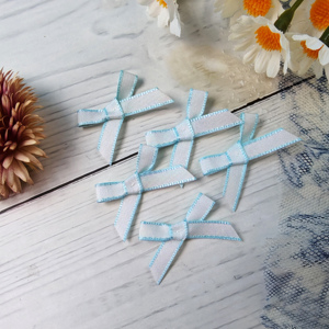 Gran oferta, lazo de regalo de cinta de satén de diseño prefabricado de alambre azul fácil de usar para envolver regalos para accesorios de ropa interior - Product Image 2