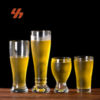 Verre à bière incassable en acrylique, gobelet PC pour boissons, tasse épaisse transparente pour boissons froides, résistante à la chaleur pour hôtel, bar, restaurant