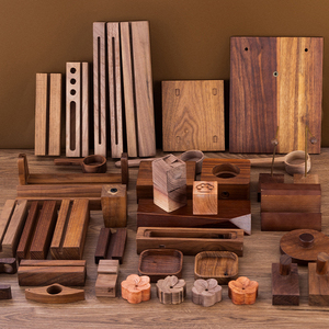 Bases de Madera de Nogal Negro Mecanizadas por CNC Personalizadas para Trofeos y Premios, Tallado de Precisión con Texto Grabado con Láser - Product Image 3
