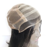 Stock antideslizante chino virgen cutícula Remy cabello humano balayage Rubio tapa de silicona médica alopecia peluca para mujeres