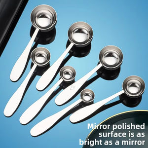 Cucchiaini Dosatori Mini <span class=keywords><strong>con</strong></span> Manico Lungo in Acciaio Inox 304 Placcato Oro, Grado Alimentare, 2.5ml 5ml 7.5ml, per Caffè e Tè Matcha - Product Image 2