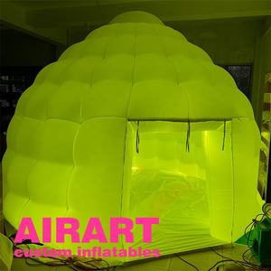 Tente igloo gonflable d'hiver à LED pour le <span class=keywords><strong>camping</strong></span>, tente dôme portable avec souffleur pour les activités <span class=keywords><strong>de</strong></span> <span class=keywords><strong>club</strong></span>, station d'approvisionnement pour les courses - Product Image 3