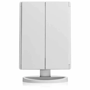 Espejo de Maquillaje con Luces LED Giratorias Ajustables, Pantalla Táctil, Doble Fuente de Alimentación, Espejo Cosmético de Sobremesa con Aumento - Product Image 3