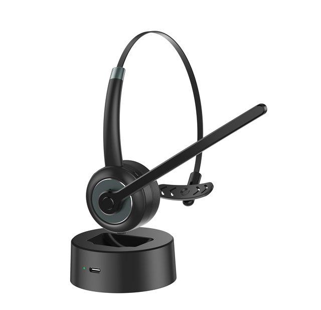 15-20h Standby LED Wireless QCC for 5.0 AAC Mono Headset Operator Earphone Business ENC Noise Cancelling Mic Headphone