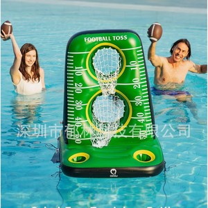 OpaU Football Toss <b>Inflatable</b> Pool <b>Game</b> With Net And Scoreboard For Outdoor Water Play - Product Image 1