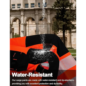 กางเกงเซฟตี้ป้องกันการฉีกขาดกันน้ำ,กางเกงทำงานมีแถบสะท้อนแสงมองเห็นได้ชัดเจน - Product Image 5