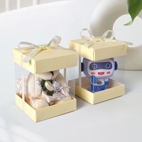 Boîte cadeau personnalisée pliable avec fenêtre transparente pour jouets, bonbons, fleurs, pour mariage, fête, emballage cadeau