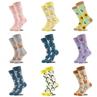 Chaussettes Jacquard Mi-mollet Unisexe en Coton à Motifs Animaux Papillon Chat Tendance Transfrontalière – Meilleures Ventes En Stock