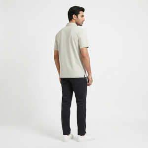 Camisas de Negocios para Hombre, Antiarrugas, con Bolsillo, para Jóvenes y Adultos, Talla Grande, 100% Algodón, Solapas Bordadas, Manga Corta - Product Image 1