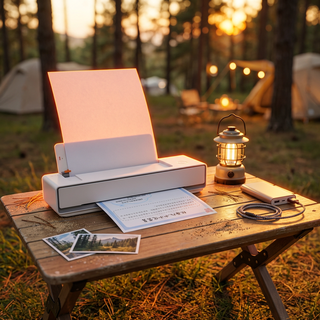 HD Photo & Document Portable Inkjet Printer with AirPrint Support, Wireless Mini Printer for Home Family Personal Use
