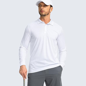<span class=keywords><strong>Golf</strong></span> Personnalisé Rayé Piqué Personnalisé Blanc Casual <span class=keywords><strong>Polo</strong></span> à Manches Longues <span class=keywords><strong>Polo</strong></span> à Manches Longues Hommes - Product Image 2