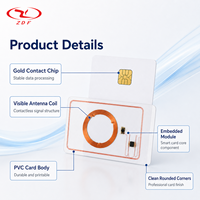 Carte de contrôle d'accès CPU à puce intelligente standard de cryptage avancé Interface RFID et NFC 1K pour le permis de conduire des résidents de l'hôtel