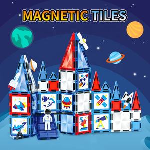 SamToyCn Tema espacial personalizado 3D Bloques <span class=keywords><strong>de</strong></span> construcción magnéticos grandes Azulejos Dibujo Color Bloques magnéticos Juguetes <span class=keywords><strong>de</strong></span> construcción para niños - Product Image 2