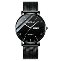 Relojes Hombre 069 en Oferta, Reloj de Pulsera de Lujo para Hombre con Correa de Acero Inoxidable, Fecha, Cuarzo y Visualización del Día de la Semana