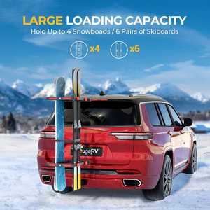 Estante de Snowboard para esquí de coche <span class=keywords><strong>trasero</strong></span> de estilo deportivo de 2 pulgadas con cerradura de seguridad fácil acceso al maletero accesorios exteriores de diseño inclinable plegable - Product Image 5