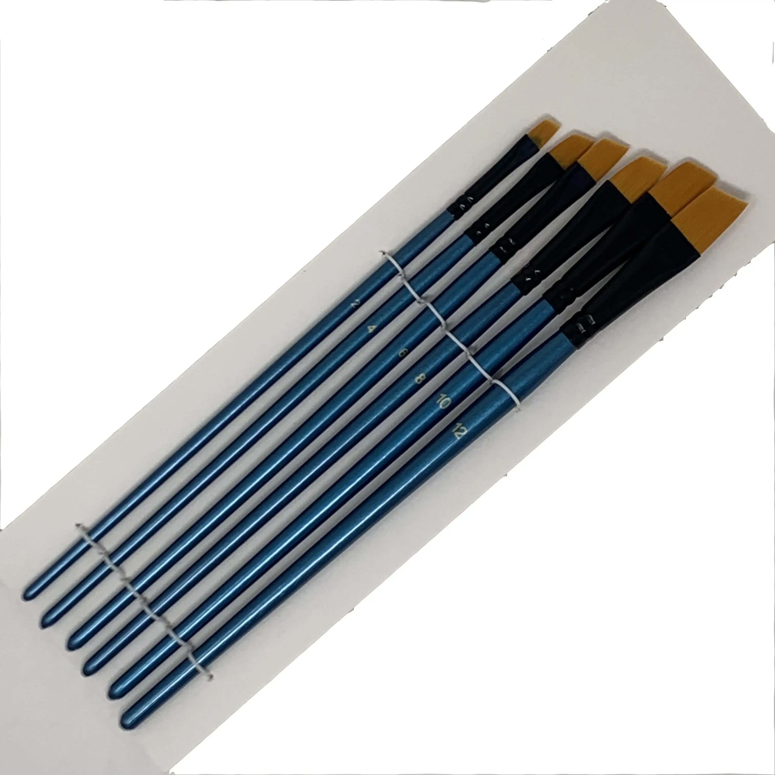 Wholesale Painting Supplier Angular Shape Nylon Fiber Artist Brush Set 6PK for Painting pictures