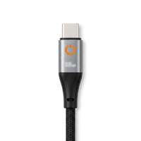 Câble de charge USB-A vers Type-C tressé noir pour smartphone, tablette, batterie externe, ordinateur portable, voiture, maison, voyage