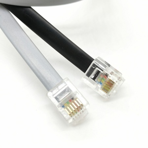 RJ11 Đồng Nguyên Chất Đa Sợi Điều Khiển Số Điện Thoại Phẳng Đường Dây Dữ Liệu RJ12 6 Lõi Mạng 6P6C Cáp - Product Image 5