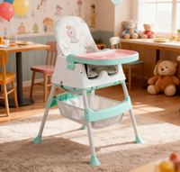 Chaise haute multifonctionnelle pour bébé en plastique