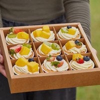Usine En Gros Personnalisé Rectangle Carton Gâteau Boîte D'emballage De Gâteau Boîte avec poignée