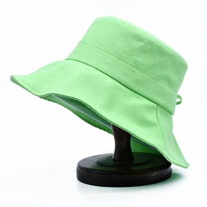 Oem Design Wide Brim Plain <b>Green</b> Bucket <b>Hat</b> Bulk Custom Personalized Bucket Cap Wholesale - Product Image 1