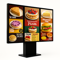 Vente directe d'usine, menu numérique LCD haute luminosité pour extérieur, personnalisable, classement 24/7, pour restaurant, CE RoHS