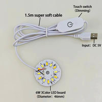 Lampe de bureau LED USB 1.5M avec 3 couleurs 3W 10W interrupteur tactile à intensité variable Mini taille pour la lecture de chambre à coucher ou la veilleuse
