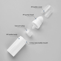 Emballage de conteneur cosmétique avec logo personnalisé 5 ml 10 ml 15 ml Bouteille sans air en plastique PP rose blanc bleu noir avec couvercle transparent