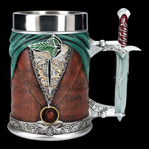 Jarra de Cerveza Esculpida Tridimensional Estilo Medieval Europeo, Vintage, Pirata, El Señor de los Anillos, con Diseño de Dragón, Adorno para el Hogar - Product Image 3