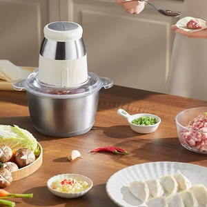 Picador de Frutas y Verduras Multiusos para Alimentos de Bebé, Picadora de Carne Eléctrica Rotatoria de Acero Inoxidable - Product Image 6