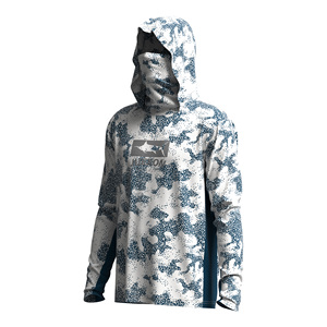T-shirt à manches longues à capuche pour <span class=keywords><strong>homme</strong></span>, motif camouflage moucheté Mahi Mahi, imperméable UPF50+, séchage rapide, logo personnalisé, pour la pêche, avec <span class=keywords><strong>masque</strong></span> facial intégré - Product Image 6