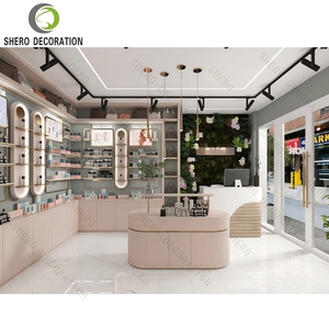 ตู้โชว์ร้านเครื่องสำอาง ออกแบบเองได้ ตู้โชว์ผลิตภัณฑ์ดูแลผิว ตู้โชว์เครื่องสำอางที่ทนทาน สำหรับร้านค้าปลีก - Product Image 4