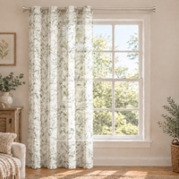 Rideau transparent imprimé aspect lin Bindi, filtrant la lumière, pour salon, chambre, ferme, motif personnalisé