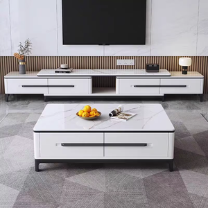 Mesa de Centro Moderna, Simple, Económica y Duradera de Madera Maciza, Mueble para TV Extensible para Salón, para <span class=keywords><strong>Televisores</strong></span> Pequeños - Product Image 1