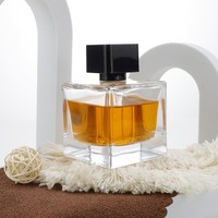 Flacon de parfum carré en verre de 30 ml, flacon d'échantillon de parfum à vaporisateur, flacon de parfum transparent de 50 ml