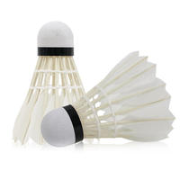 Volant de badminton hybride premium de classe B, en plumes d'oie droites, 2 couches, tête en liège, qualité entraînement, fabricant OEM