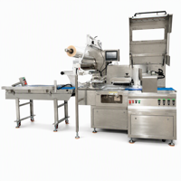 Machine d'emballage automatique HFFS pour sachets oreillers, 900 mm de large, enveloppeuse horizontale à film, remplissage et scellage PLC pour boissons et aliments surgelés