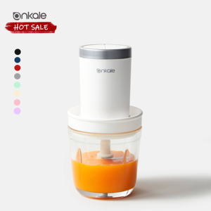 Picadora de carne eléctrica automática de bajo ruido de 300W con carcasa de vidrio de 0.6L con piezas fáciles de romper para uso doméstico. - Product Image 1