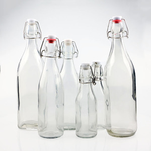 250 ml 500 ml 750 ml and 1000 ml Round Shape Swing Top <strong>Glass</strong> <strong>Bottle</strong> - Product Image 1