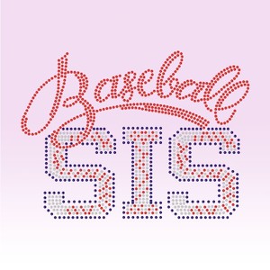Transfert de strass thermocollant « <span class=keywords><strong>Je</strong></span> serai <span class=keywords><strong>toujours</strong></span> votre plus grand fan » pour ballon de baseball - Product Image 4