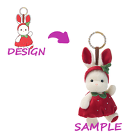 Jouet en peluche personnalisé super doux de 10 cm avec rembourrage en coton PP pour fête