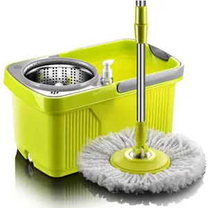 Vadrouille espagnole en microfibre mains libres Vadrouille pivotante de remplacement Ménage <span class=keywords><strong>Seau</strong></span> et vadrouille de nettoyage à 360 degrés - Product Image 1