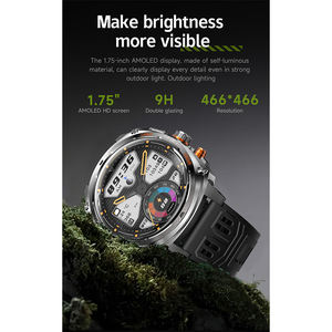 Reloj Deportivo Táctico HKSF V95 para Exteriores, Resistente al Agua IP68, Batería de 800 mAh, Linterna Táctica, Llamadas por Bluetooth, Monitoreo de Salud - Product Image 3